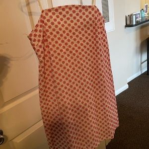 pink and white flowered dress. spaghetti straps